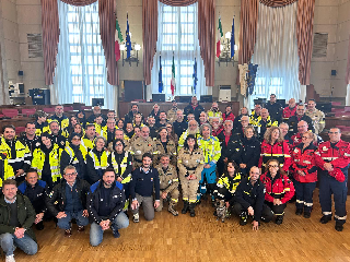 Protezione Civile - Mauro Casinghini saluta i volontari della provincia di Pescara